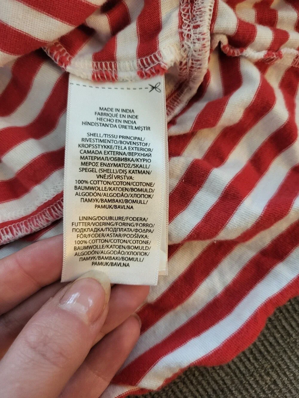 Ralph Lauren Infant Girl Dress W/bloomers 6m Red & White Stripe